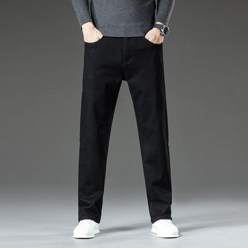 Elasticated pure black trousers with thick legs for men Loose-fitting wide-leg straight-leg jeans 30 чёрный
Elasticated pure black trousers with thick legs for men Loose-fitting wide-leg straight-leg jeans 30 чёрный