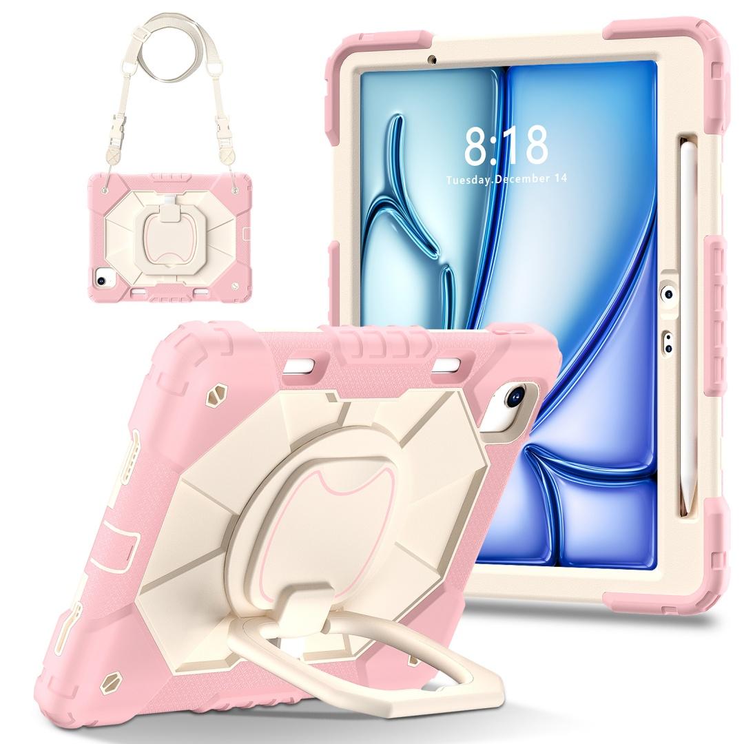 Для Apple iPad Air 11 (2024)/ iPad Air 11 дюймів (M2). Поворотна на 360° рукоятка, міцна захисна підставка, ТПУ+ПК, 3-в-1, антидетонаційний ударостійкий чохол для планшетів та ПК iPad Air 11 (2024) рожевий
Для Apple iPad Air 11 (2024)/ iPad Air 11 дюймів (M2). Поворотна на 360° рукоятка, міцна захисна підставка, ТПУ+ПК, 3-в-1, антидетонаційний ударостійкий чохол для планшетів та ПК iPad Air 11 (2024) рожевий