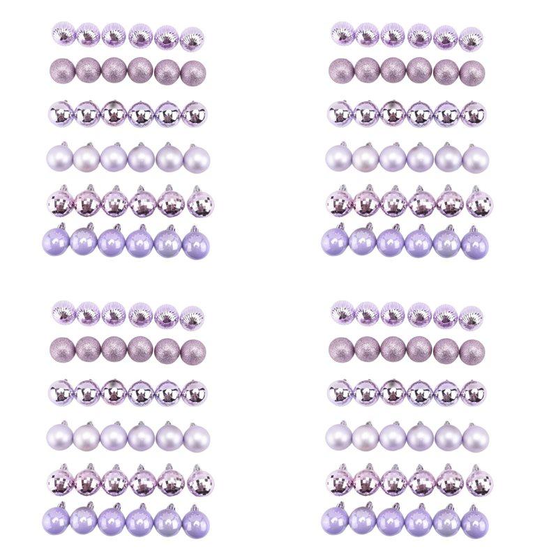 144X Christmas Ornaments Shatterproof Christmas Tree Ornament Set Christmas Balls Decoration New Purple фиолетовый
144X Christmas Ornaments Shatterproof Christmas Tree Ornament Set Christmas Balls Decoration New Purple фиолетовый