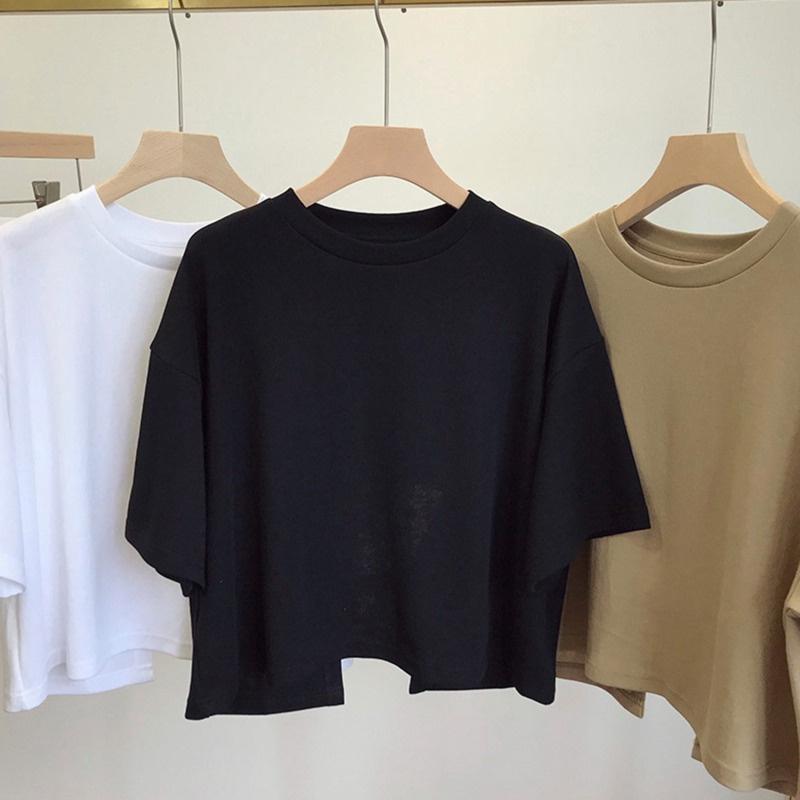 Women s Summer Round Neck Loose Short-Sleeved T-Shirt Comfortable Fashion Casual Backless Basic Tops M чорний
Women s Summer Round Neck Loose Short-Sleeved T-Shirt Comfortable Fashion Casual Backless Basic Tops M чорний