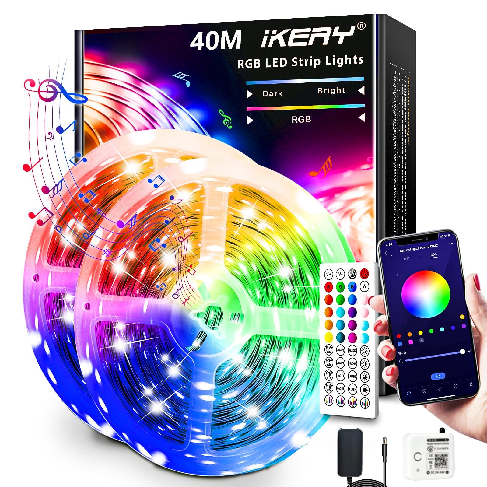 IKERY LED Strip Lights 40M App Control Voice Sync RGB Dimmable Color Temperature Indirect Lighting LED Strip 24V for Game Karaoke Atmosphere Creation
IKERY LED Strip Lights 40M App Control Voice Sync RGB Dimmable Color Temperature Indirect Lighting LED Strip 24V for Game Karaoke Atmosphere Creation