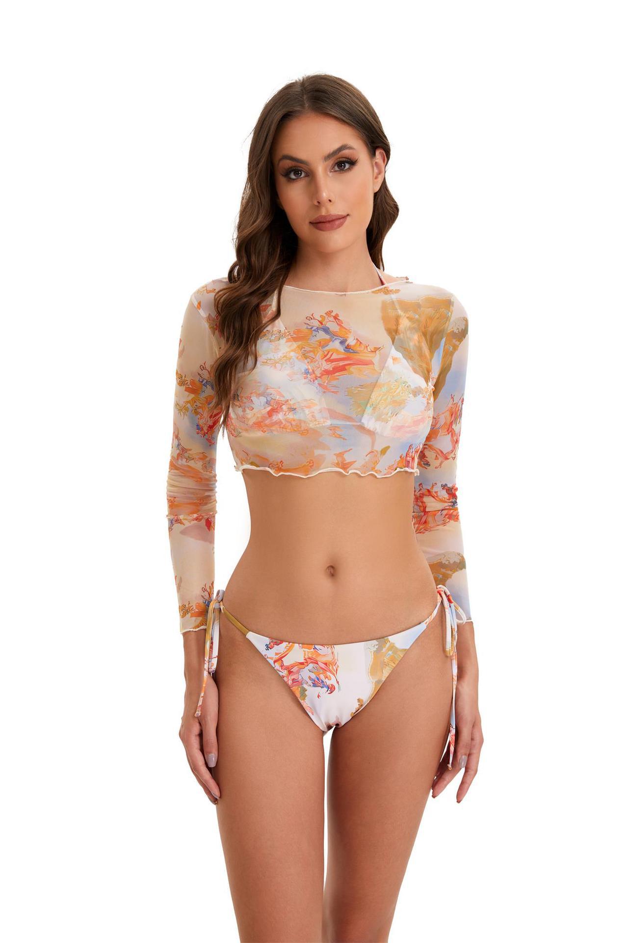 2026 European & American Style Women s Sexy Printed Three-Piece Tie-Waist Bikini Set L жовтий
2026 European & American Style Women s Sexy Printed Three-Piece Tie-Waist Bikini Set L жовтий