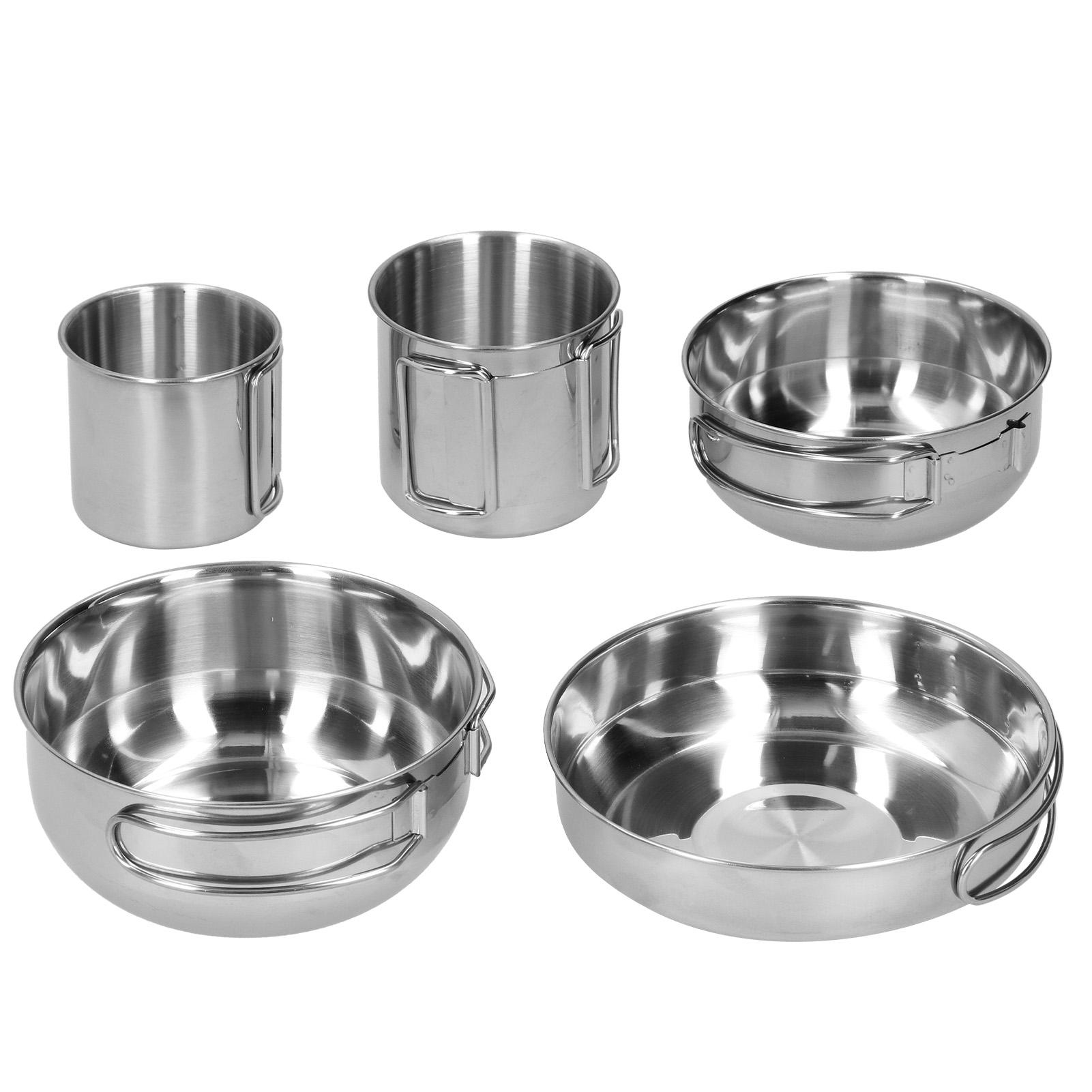 Outdoor Stainless Steel Cookware Set 5‑Piece Camping Portable Cooking Pots Tableware
Outdoor Stainless Steel Cookware Set 5‑Piece Camping Portable Cooking Pots Tableware