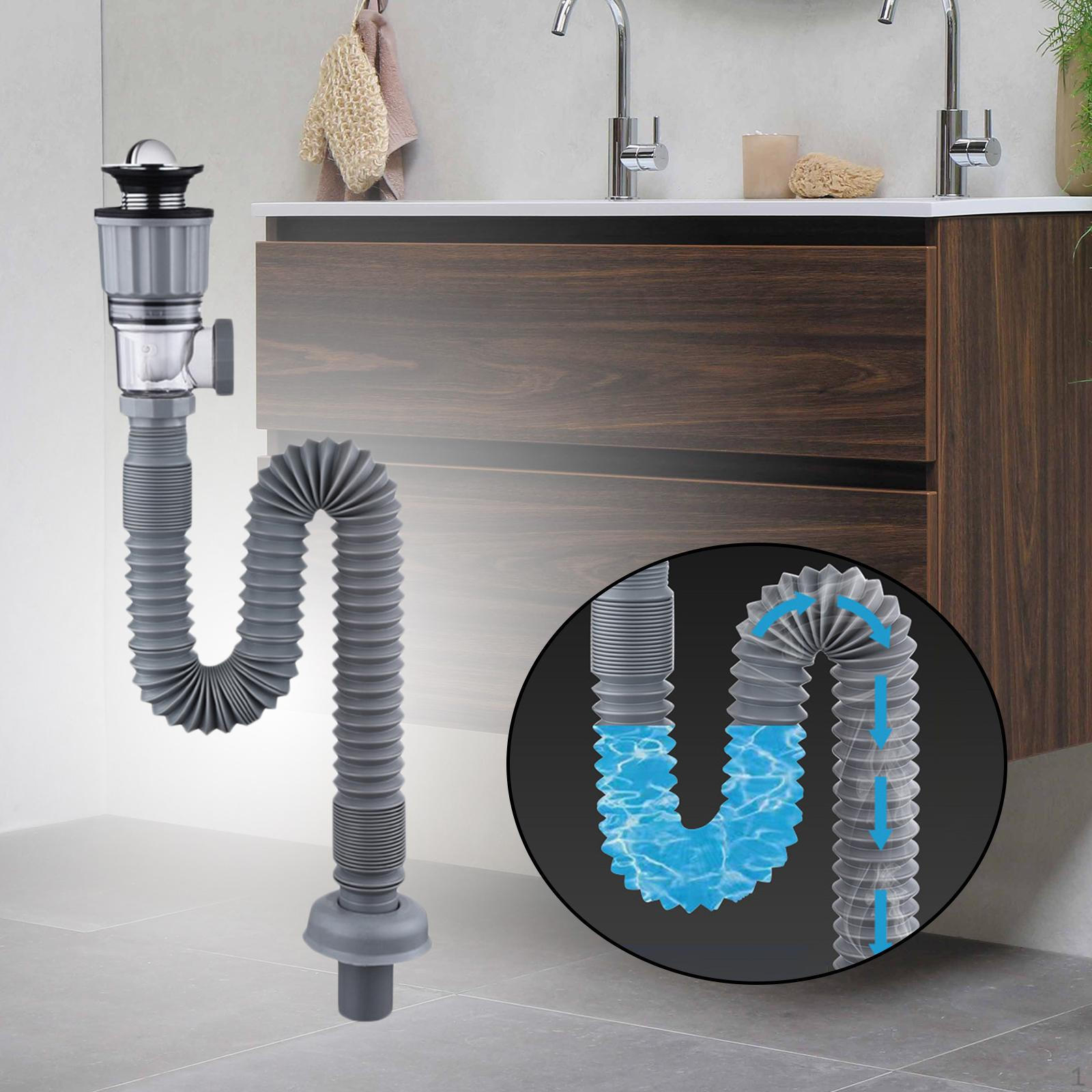 Bathroom Sink Drain Set Replacement, Flexible with Anti Clogging Stopper, Drainage Pipe
Bathroom Sink Drain Set Replacement, Flexible with Anti Clogging Stopper, Drainage Pipe