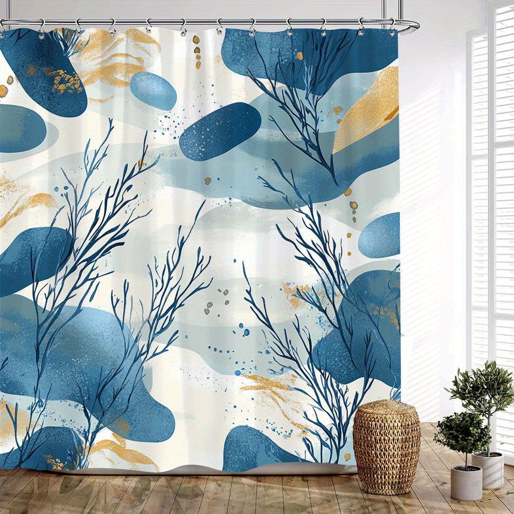 1pc Oceanic Abstract Bath Curtain - Modern Watercolor Seascape Design with Soft Blue, White Clouds & Golden Foliage, 90x180cm
1pc Oceanic Abstract Bath Curtain - Modern Watercolor Seascape Design with Soft Blue, White Clouds & Golden Foliage, 90x180cm