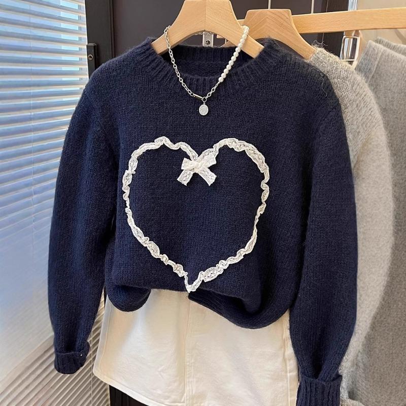 Осень и зима новый Хан Фан пуловер с круглым вырезом высокий класс свободный ленивый ветер кружево любовь свитер женский one size fits all синий
Осень и зима новый Хан Фан пуловер с круглым вырезом высокий класс свободный ленивый ветер кружево любовь свитер женский one size fits all синий