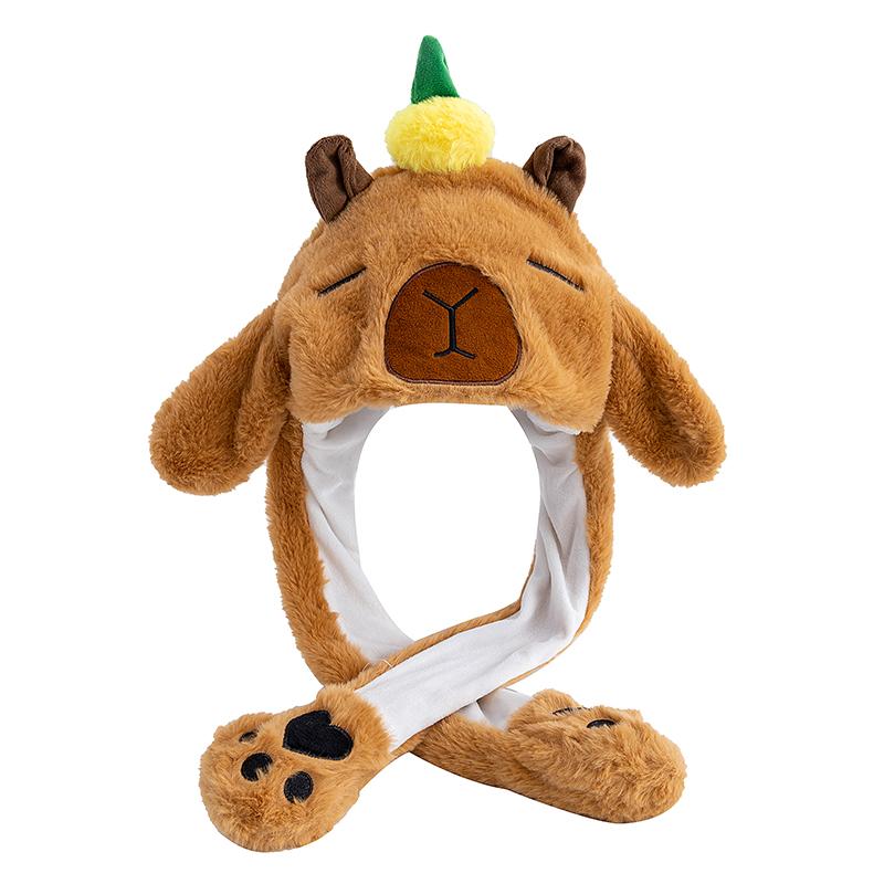 New Style Lovely Sleep Kapibala Ear Moving Up Cap Women Girls Cute Funny Hat Rabbits Ears Plush Winter Lovely Hat 55cm-60cm
New Style Lovely Sleep Kapibala Ear Moving Up Cap Women Girls Cute Funny Hat Rabbits Ears Plush Winter Lovely Hat 55cm-60cm