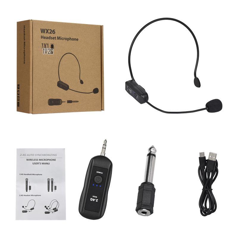 2.4G Wireless Microphone Headset for Outdoor Tours, Performances, Classrooms, and Computer Use
2.4G Wireless Microphone Headset for Outdoor Tours, Performances, Classrooms, and Computer Use