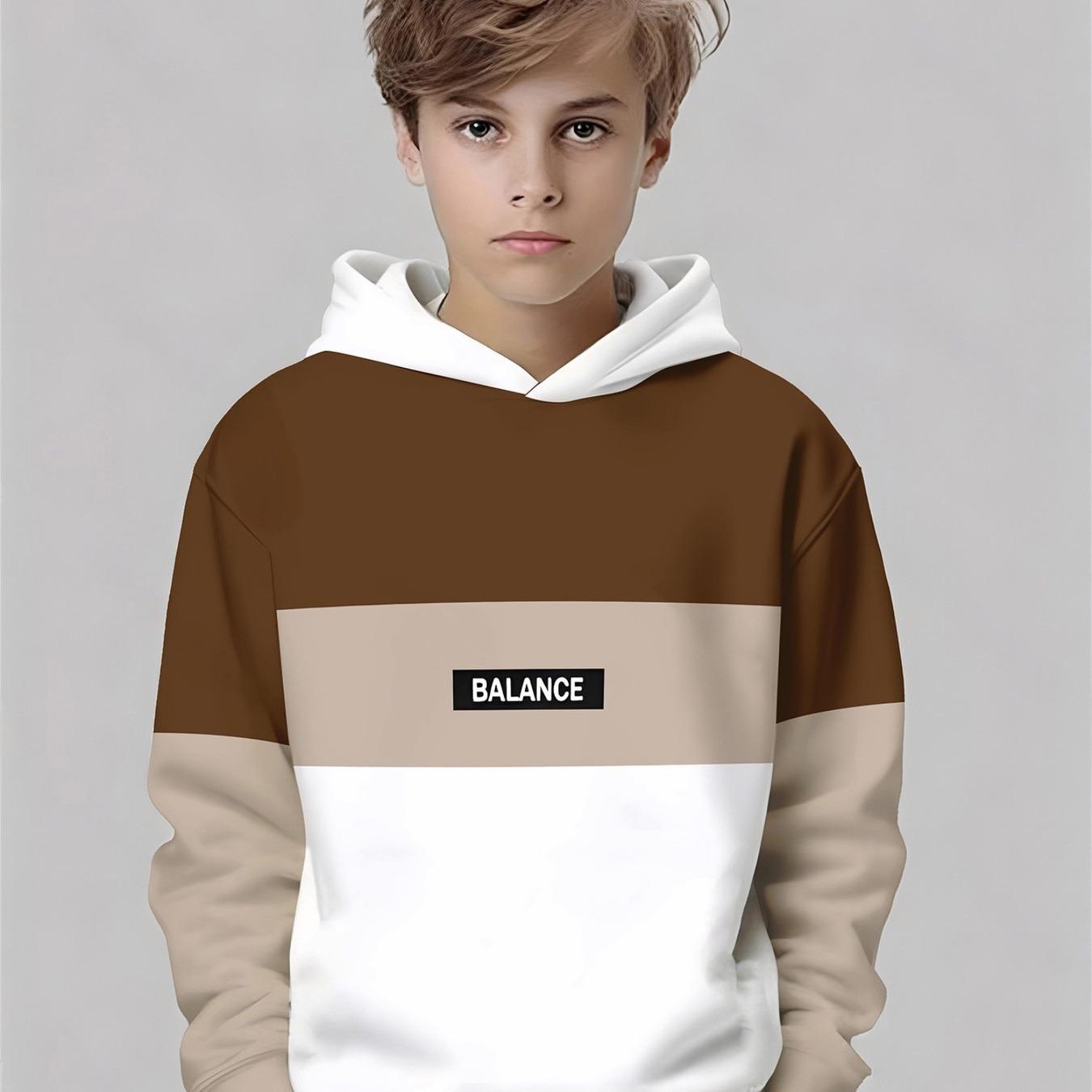 Минималистичный худи для мальчиков с классическим трехцветным лоскутным дизайном, в бежевом, светло-кофейном и коричневом цветах 13-14Y
Минималистичный худи для мальчиков с классическим трехцветным лоскутным дизайном, в бежевом, светло-кофейном и коричневом цветах 13-14Y