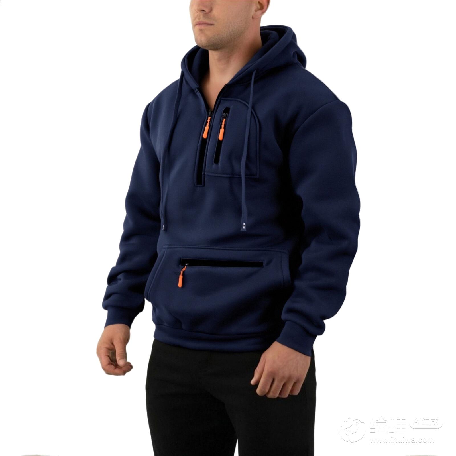 Men s Hooded Sporty Casual Solid-color Sweatshirt, Men s Multi-pocket Workwear Semi-zippered Loose Fleece Pullover Jacket XL
Men s Hooded Sporty Casual Solid-color Sweatshirt, Men s Multi-pocket Workwear Semi-zippered Loose Fleece Pullover Jacket XL