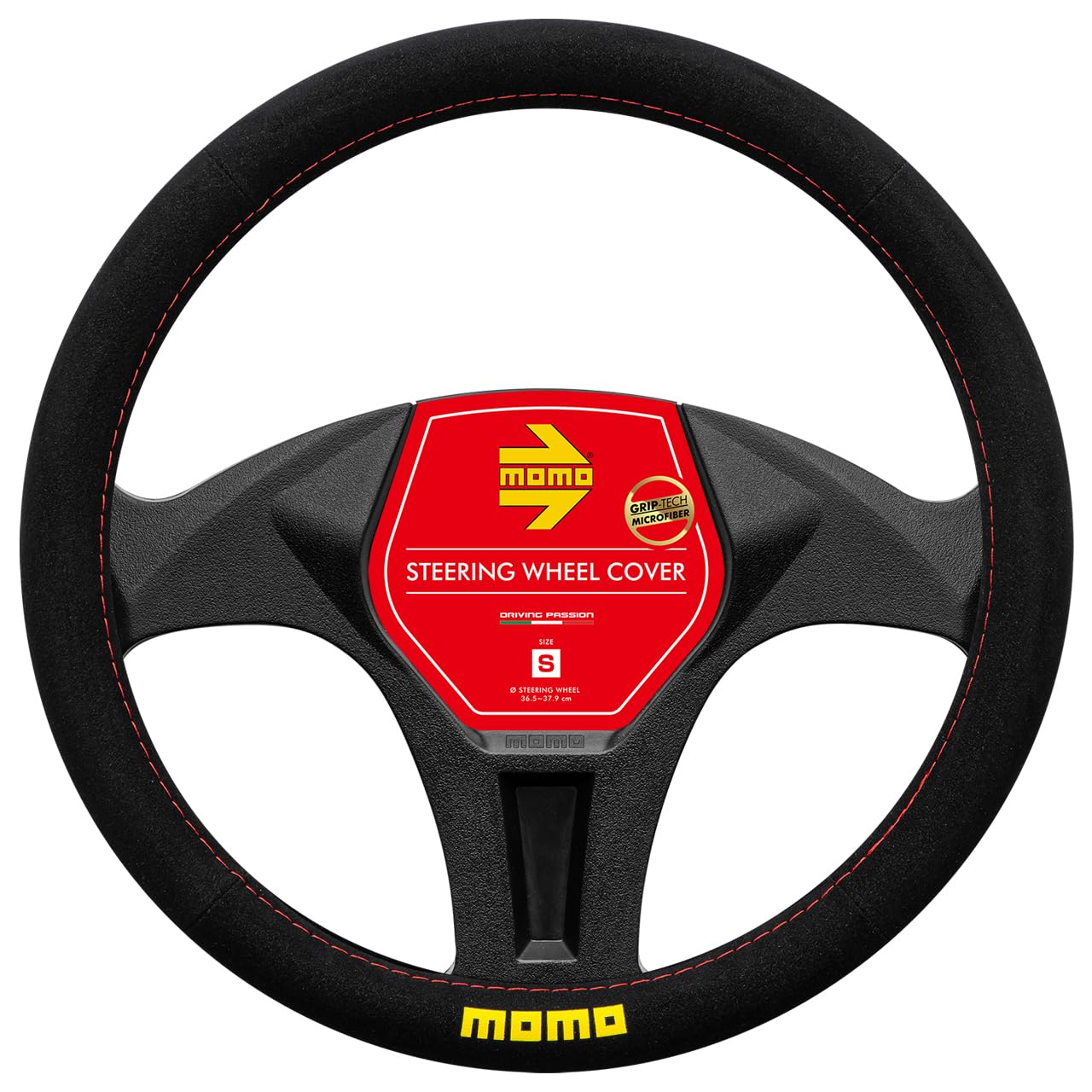 MOMO EASY MICROFIBER Steering Wheel Size Black with Red Stitching Cover, Italy, Milan, S,
MOMO EASY MICROFIBER Steering Wheel Size Black with Red Stitching Cover, Italy, Milan, S,