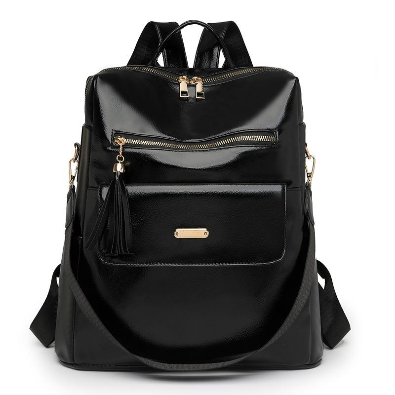 PU Tassel Backpack Женский рюкзак для путешествий с большой вместимостью Сумка через плечо двойного назначения чёрный
PU Tassel Backpack Женский рюкзак для путешествий с большой вместимостью Сумка через плечо двойного назначения чёрный