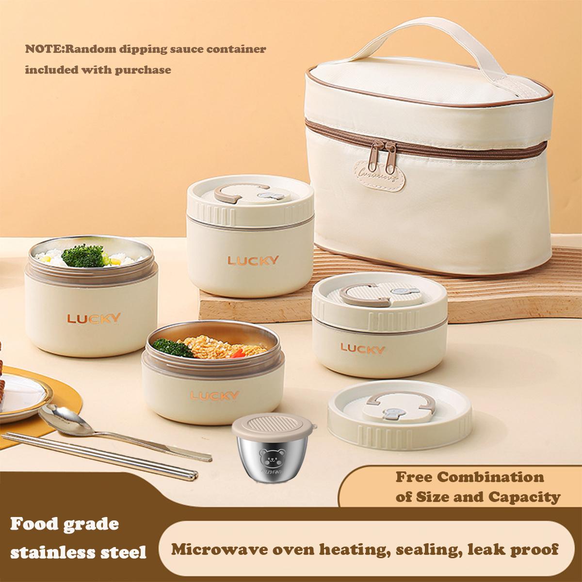 Stainless Steel Lunch Box Microwaveable Bento Box with Handle tableware insulated bag food container for Office School Travel
Stainless Steel Lunch Box Microwaveable Bento Box with Handle tableware insulated bag food container for Office School Travel