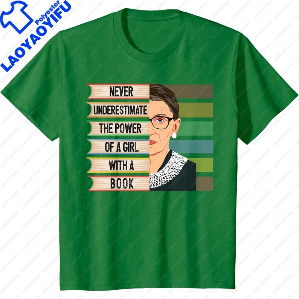 Feminist Ruth Bader Ginsburg Quote Girl with Book Women TShirt Feminism Clothes Ruth Bader Ginsburg Portrait Pattern Tops 4XL
Feminist Ruth Bader Ginsburg Quote Girl with Book Women TShirt Feminism Clothes Ruth Bader Ginsburg Portrait Pattern Tops 4XL