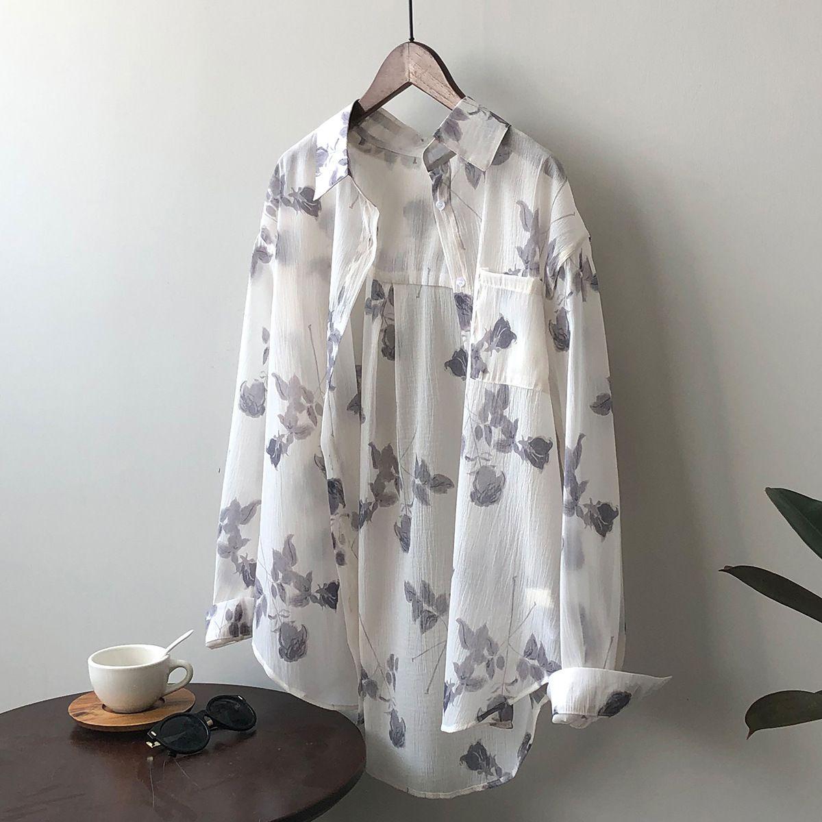 Тонкая рубашка с длинными рукавами и цветочным принтом для женщин, летняя свободная дышащая рубашка в корейском стиле средней и длинной длины, солнцезащитная рубашка, пальто XL
Тонкая рубашка с длинными рукавами и цветочным принтом для женщин, летняя свободная дышащая рубашка в корейском стиле средней и длинной длины, солнцезащитная рубашка, пальто XL