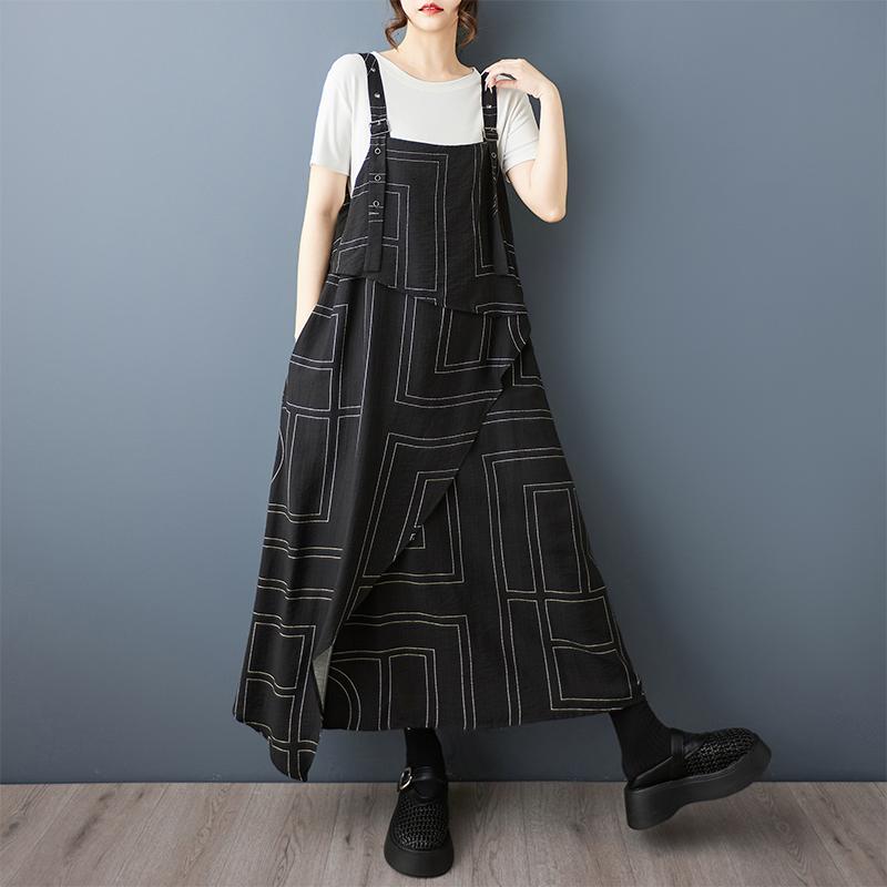 DIMANAF Plus Size Loose Dress Printing Women 2025 Sleeveless New Summer Style Black Shirt Dress One Size чорний
DIMANAF Plus Size Loose Dress Printing Women 2025 Sleeveless New Summer Style Black Shirt Dress One Size чорний