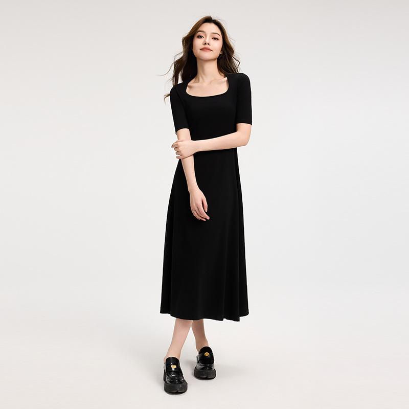 Summer Plus Size Hepburn Black Dress with Square Neckline M (90-105 jin) чорний
Summer Plus Size Hepburn Black Dress with Square Neckline M (90-105 jin) чорний