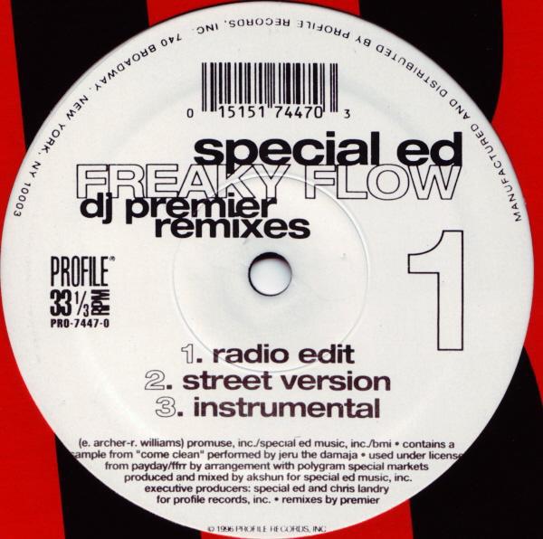 12inch Record SPECIAL ED - Freaky Flow PRO74470 Profile Records 1996 US Rap & Hip-Hop/R&B Used
12inch Record SPECIAL ED - Freaky Flow PRO74470 Profile Records 1996 US Rap & Hip-Hop/R&B Used