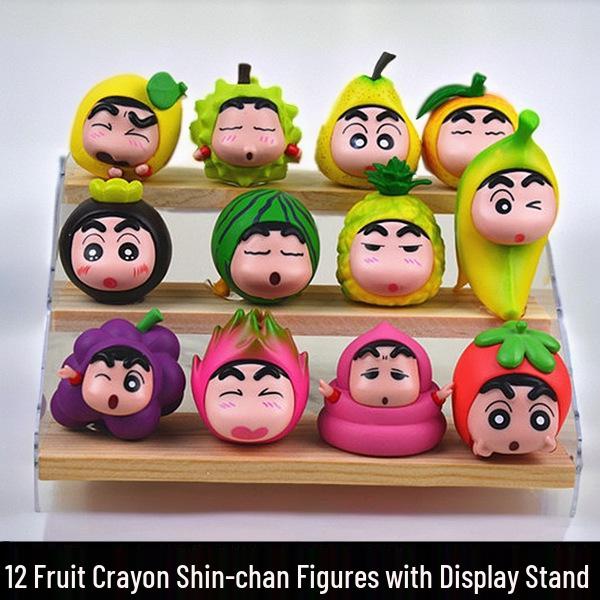 Crayon Shin-chan Fruit Series Fun Collectible Figures Banana Pear Display Stand Toy Cartoon Model (12 Designs) Includes 3-Tier Display Stand
Crayon Shin-chan Fruit Series Fun Collectible Figures Banana Pear Display Stand Toy Cartoon Model (12 Designs) Includes 3-Tier Display Stand