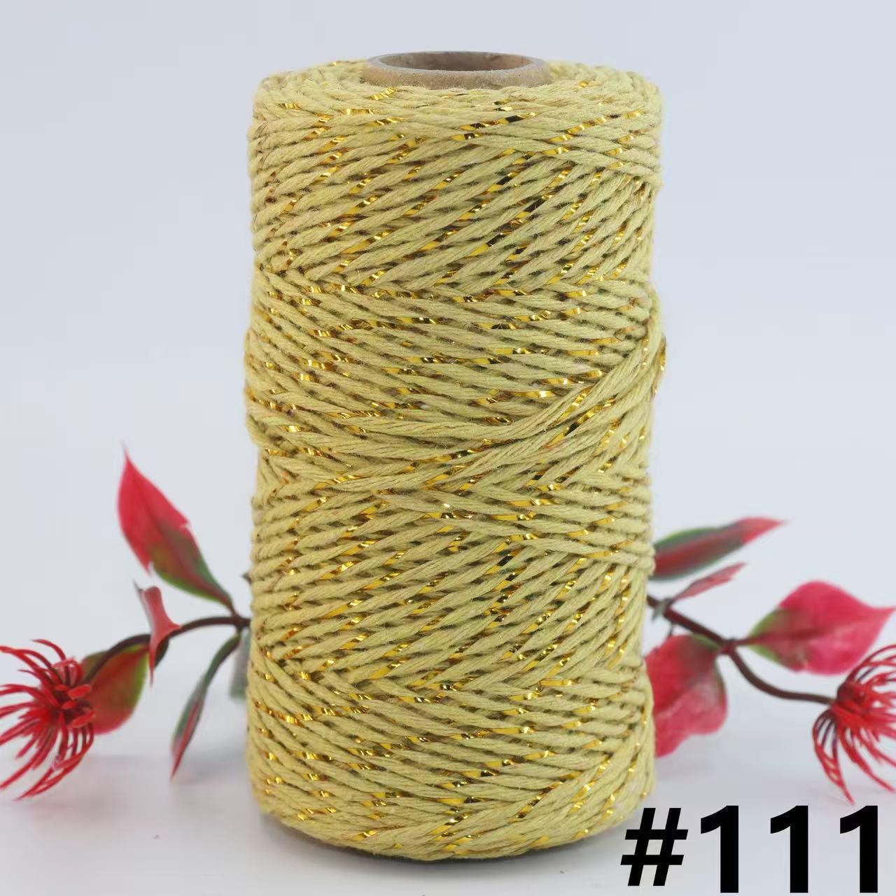 Colorful 8-Strand 2MM Gold Thread Cotton Rope: 100m for Gift Wrapping & DIY Decoration
Colorful 8-Strand 2MM Gold Thread Cotton Rope: 100m for Gift Wrapping & DIY Decoration