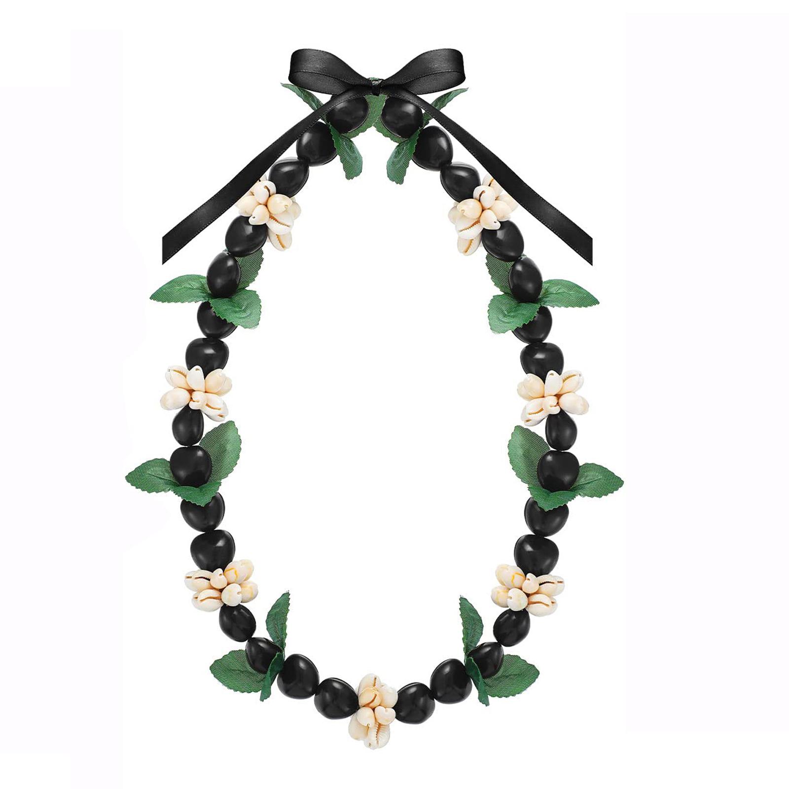 Kukui Nut Lei Necklace Hawaiian Braided Necklace with Ribbon Bow Chunky Acrylic Shells Beads Necklace Graduation Gift 1
Kukui Nut Lei Necklace Hawaiian Braided Necklace with Ribbon Bow Chunky Acrylic Shells Beads Necklace Graduation Gift 1