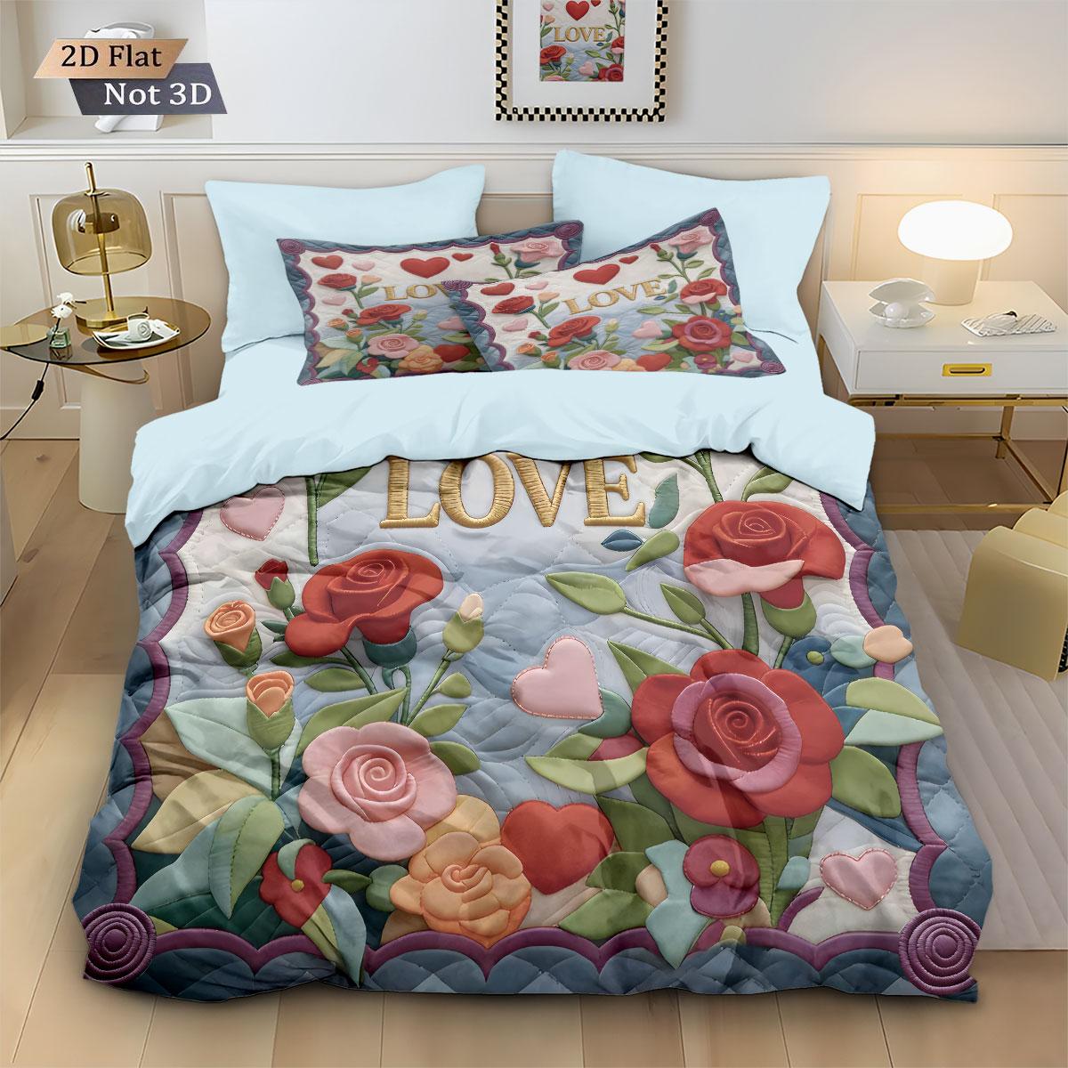 3Pcs Valentine S Day Beautiful Colorful Floral Print Coreless Down Duvet Cover Set Bedroom Bedding Decoration Machine Washable 135x200cm-EU-Single&set
3Pcs Valentine S Day Beautiful Colorful Floral Print Coreless Down Duvet Cover Set Bedroom Bedding Decoration Machine Washable 135x200cm-EU-Single&set