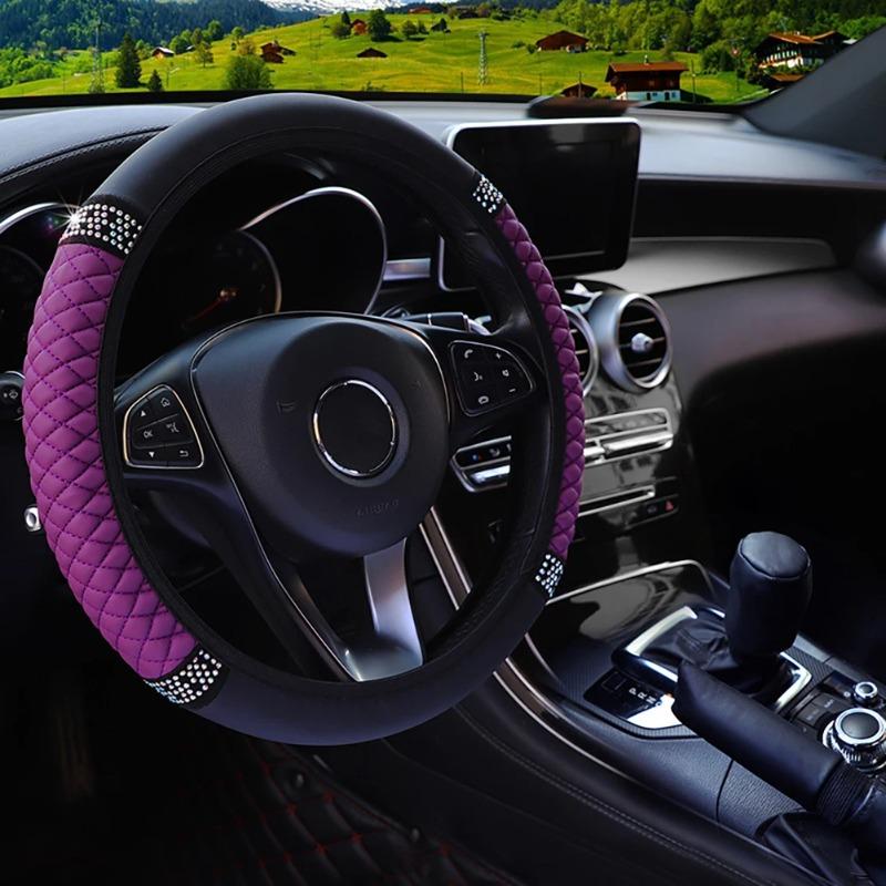 Car steering wheel cover, diamond-inlaid leather handle cover, no inner ring decoration, suitable for all seasons фиолетовый
Car steering wheel cover, diamond-inlaid leather handle cover, no inner ring decoration, suitable for all seasons фиолетовый