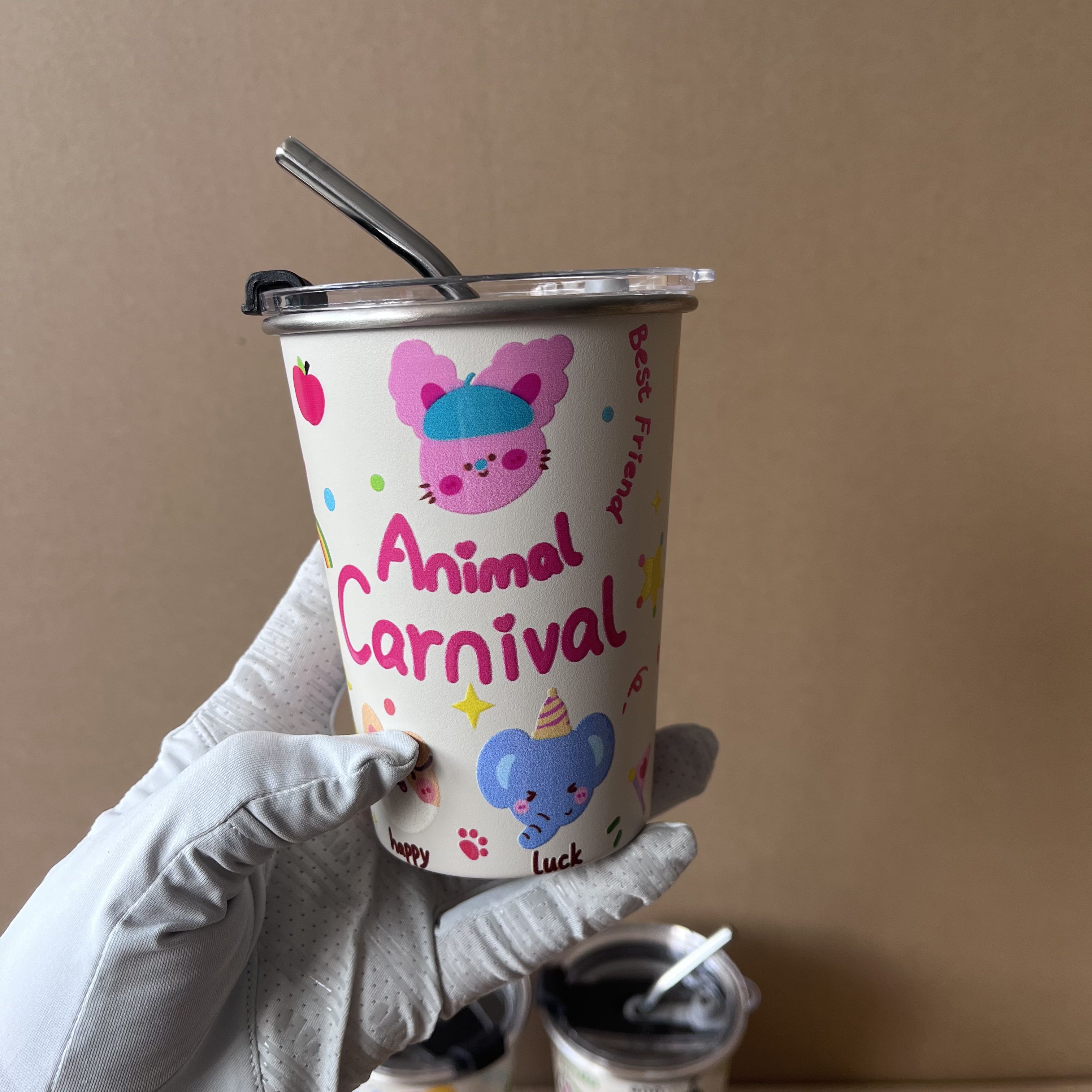 304 Stainless Steel Outdoor Art Animal Series Mugs High Aesthetic Cartoon Cup with Straw
304 Stainless Steel Outdoor Art Animal Series Mugs High Aesthetic Cartoon Cup with Straw