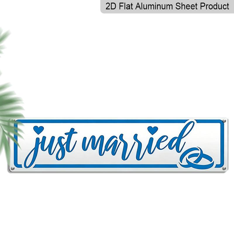 2D Flat, Just Married Elegant Metal Magnetic Sign 4.0x16.0inch - Wall-Mounted, Multi-Purpose Decoration, Blue and White Heart with Ring Design 40cm x 10cm
2D Flat, Just Married Elegant Metal Magnetic Sign 4.0x16.0inch - Wall-Mounted, Multi-Purpose Decoration, Blue and White Heart with Ring Design 40cm x 10cm