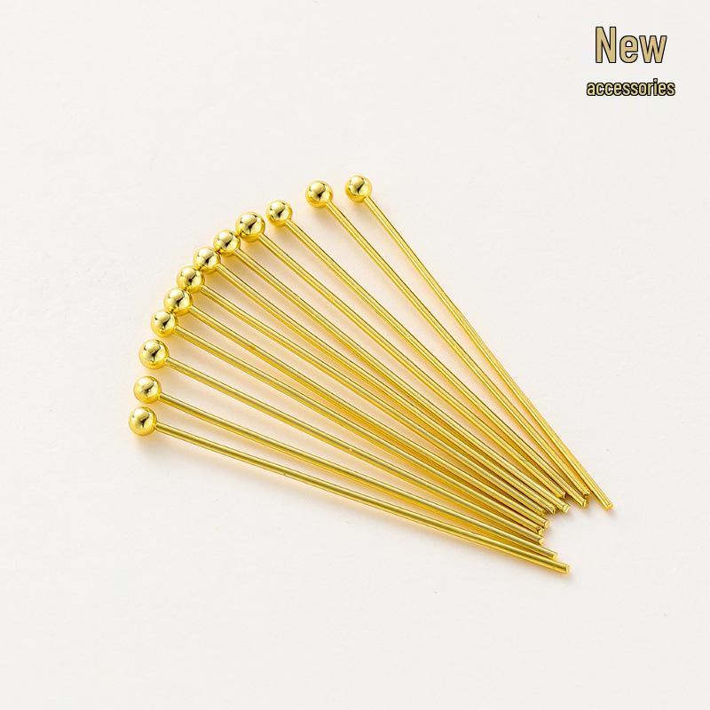 14k Copper-Plated Round Head Pins for DIY Jewelry - Gold Retention Ball Pins for Earrings and Pendants 100 pcs (1.9*16mm/thick 0.6mm)
14k Copper-Plated Round Head Pins for DIY Jewelry - Gold Retention Ball Pins for Earrings and Pendants 100 pcs (1.9*16mm/thick 0.6mm)