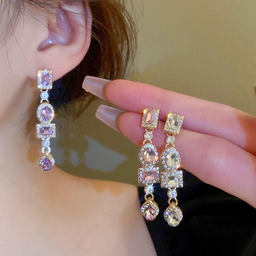 Квадратные серьги Dangle Зелено-розовые хрустальные серьги Аксессуары Модные украшения Свадьба
Квадратные серьги Dangle Зелено-розовые хрустальные серьги Аксессуары Модные украшения Свадьба