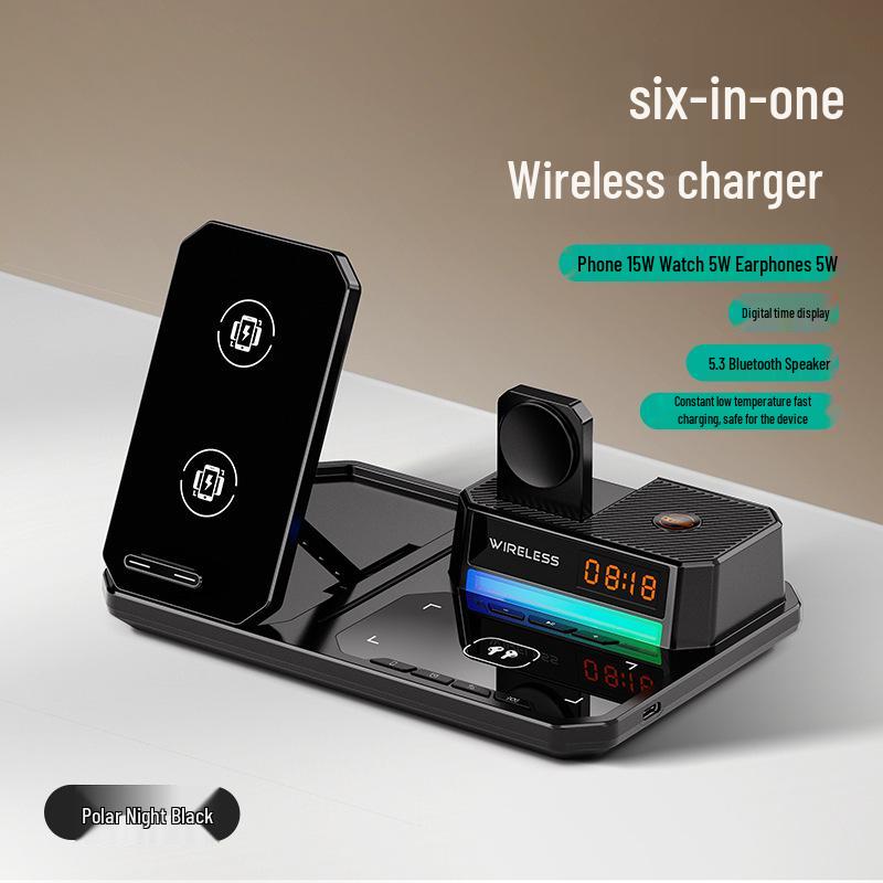 Cross-Border Multifunctional 6-in-1 Wireless Charging Station for Phones, Earphones, and Watches
Cross-Border Multifunctional 6-in-1 Wireless Charging Station for Phones, Earphones, and Watches