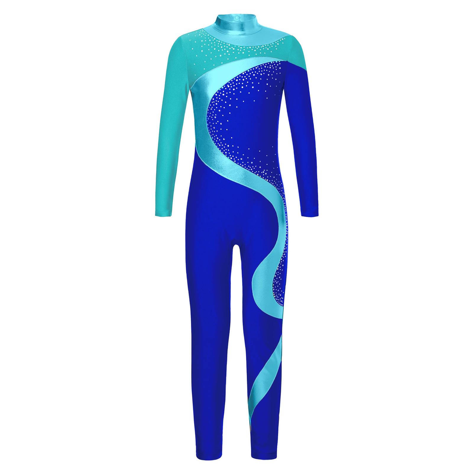 Girls Performance Jumpsuit Metallic Patchwork Design Mock Neck Long Sleeve Keyhole Back Gymnastics Bodysuit
Girls Performance Jumpsuit Metallic Patchwork Design Mock Neck Long Sleeve Keyhole Back Gymnastics Bodysuit