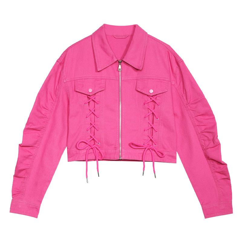 Tuogu Trend Candy Color Denim Lace-Up Jacket - Women s Spring Style with Ramie Sleeves Large
Tuogu Trend Candy Color Denim Lace-Up Jacket - Women s Spring Style with Ramie Sleeves Large