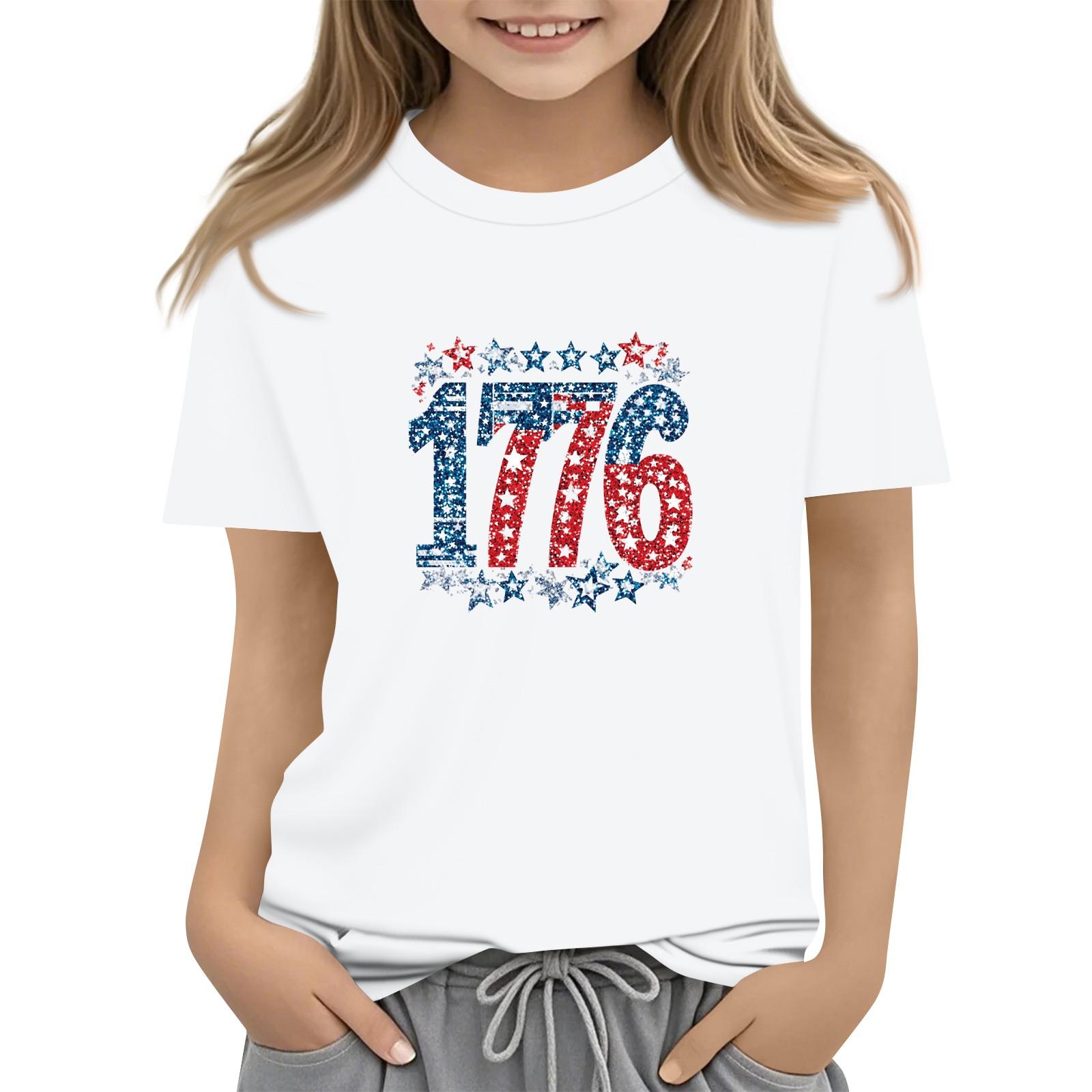 Детская футболка с коротким рукавом и круглым вырезом в повседневном стиле ко Дню независимости 120 белый
Детская футболка с коротким рукавом и круглым вырезом в повседневном стиле ко Дню независимости 120 белый
