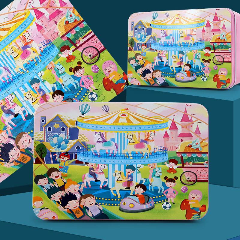 100 Pieces Wood 3D Puzzle Montessori Educational Toys Intelligence Development Games Iron Box children Jigsaw For Kids 3+Years
100 Pieces Wood 3D Puzzle Montessori Educational Toys Intelligence Development Games Iron Box children Jigsaw For Kids 3+Years