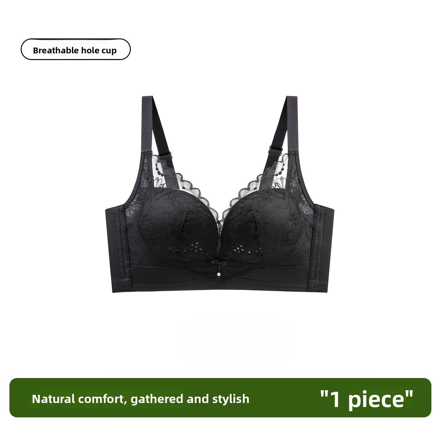 Female Summer New Lace-hole Cup Light and Thin Breathable Gather Together To Collect Pair of Milk Underwear 40/90BC чорний
Female Summer New Lace-hole Cup Light and Thin Breathable Gather Together To Collect Pair of Milk Underwear 40/90BC чорний
