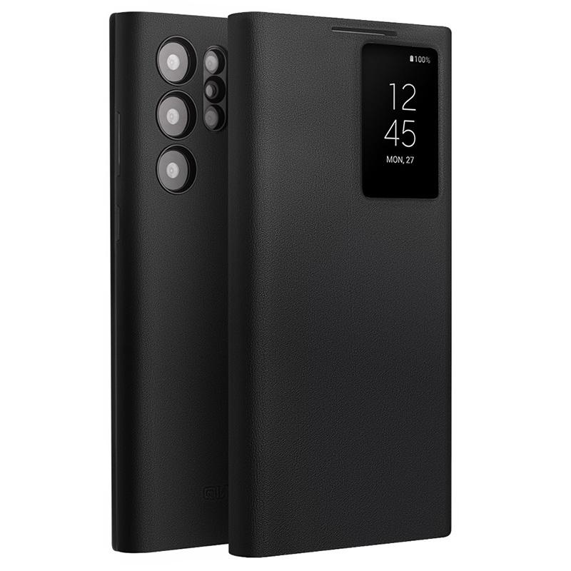 QIALINO Чехол для Samsung Galaxy S24 Ultra с окошком для просмотра, откидная крышка из натуральной коровьей кожи Black
QIALINO Чехол для Samsung Galaxy S24 Ultra с окошком для просмотра, откидная крышка из натуральной коровьей кожи Black