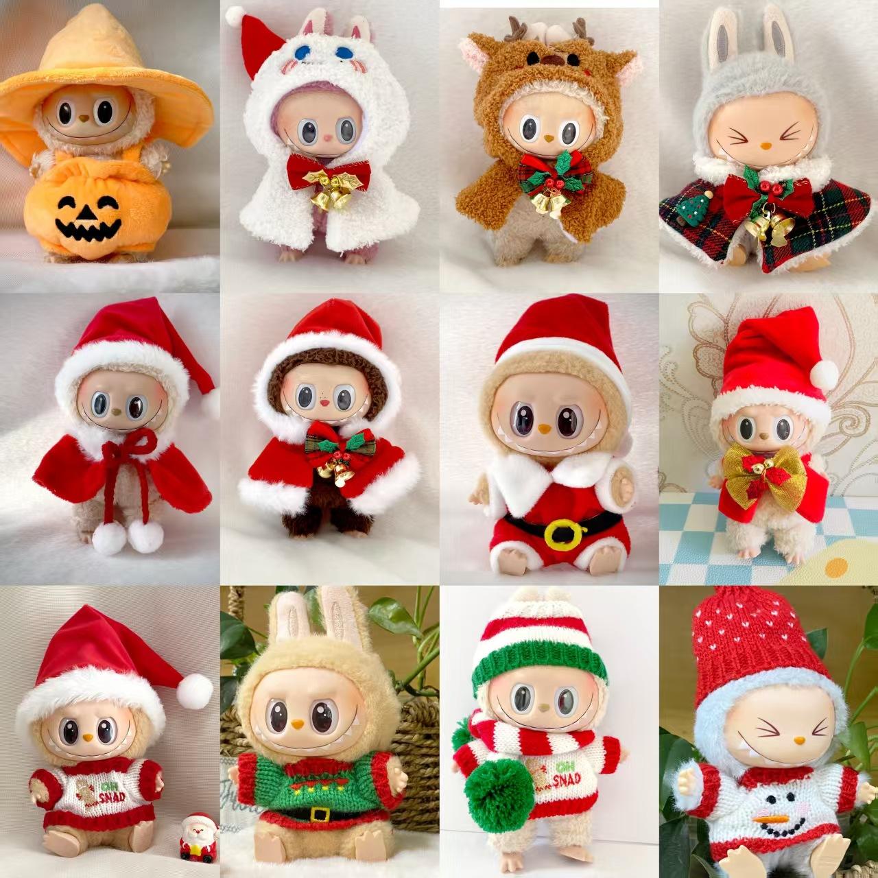 17cm Series 1-3 Labubu Charms & Festive Costumes: Christmas Cloak & Halloween Outfits for Dolls Only baby clothes (no dolls)
17cm Series 1-3 Labubu Charms & Festive Costumes: Christmas Cloak & Halloween Outfits for Dolls Only baby clothes (no dolls)