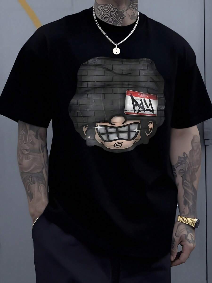 The Graphic On This Tee Features A Cartoonish Face With A Wide Grin And Sparkling Teeth, Framed By A 5XL різнокольоровий
The Graphic On This Tee Features A Cartoonish Face With A Wide Grin And Sparkling Teeth, Framed By A 5XL різнокольоровий