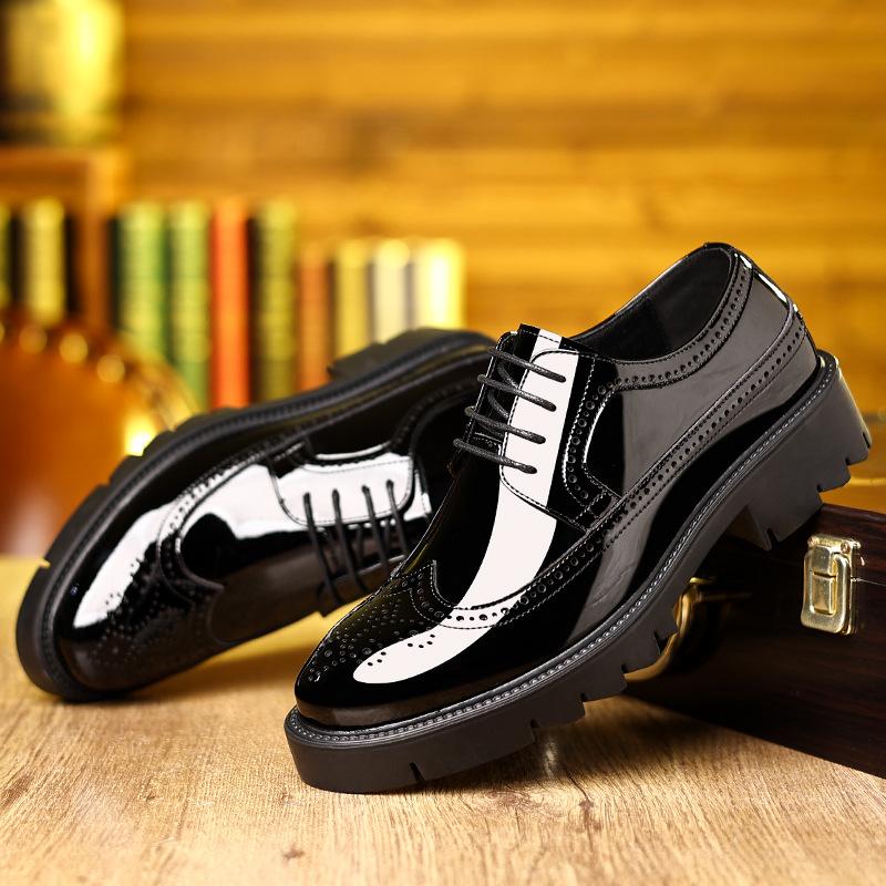 Dress leather shoes men s glossy Brock engraved inner height increase 10CM lace-up leather shoes thick sole increase 8CM wedding 37
Dress leather shoes men s glossy Brock engraved inner height increase 10CM lace-up leather shoes thick sole increase 8CM wedding 37