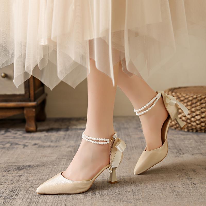 Fashion Slimming Shoes Casual Heels Shallow Mouth Sandals Ladies Pointed Pumps Hollow 2024 All-Match Comfortable Beige African Bow Toe 35
Fashion Slimming Shoes Casual Heels Shallow Mouth Sandals Ladies Pointed Pumps Hollow 2024 All-Match Comfortable Beige African Bow Toe 35