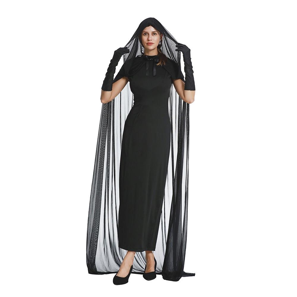 Stunning Vampire Witch Costume With Hooded Mesh Cape For Halloween Party And Stage Performance L
Stunning Vampire Witch Costume With Hooded Mesh Cape For Halloween Party And Stage Performance L