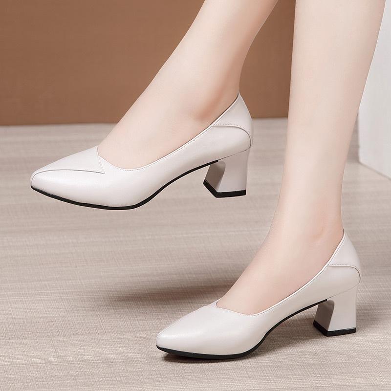 Women 5.5CM High Heel Shoes Leather Pointed Pumps Fashion Comfortable Work Shoes Ladies Wedding Shoes Zapato Mujer 35
Women 5.5CM High Heel Shoes Leather Pointed Pumps Fashion Comfortable Work Shoes Ladies Wedding Shoes Zapato Mujer 35