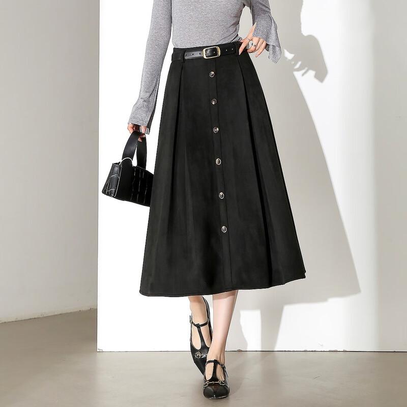 Demana Women s Faux Suede A-Line Midi Skirt L
Demana Women s Faux Suede A-Line Midi Skirt L