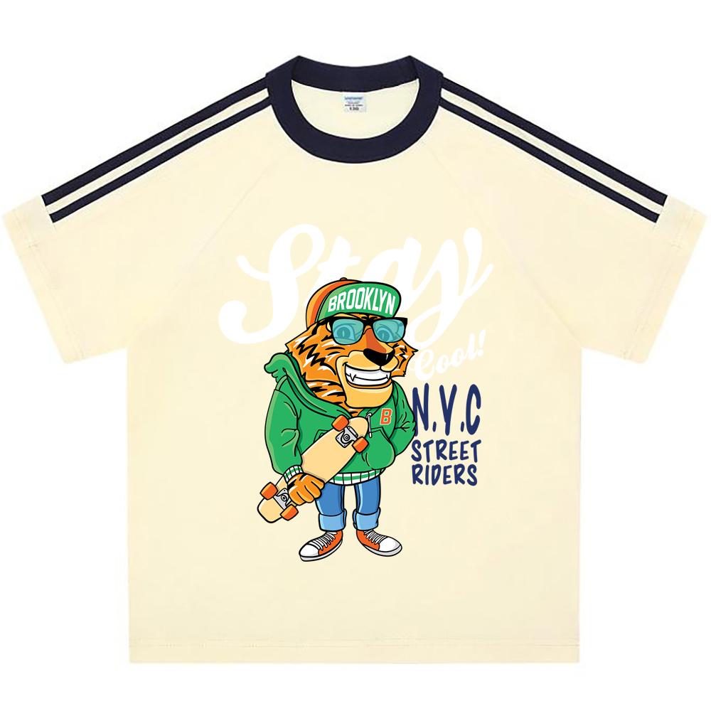 Kids 100% Cotton T-shirts Boys And Girls 200 GSM Cotton Tees tiger Cartoon Print Child Tshirts 150 білий
Kids 100% Cotton T-shirts Boys And Girls 200 GSM Cotton Tees tiger Cartoon Print Child Tshirts 150 білий