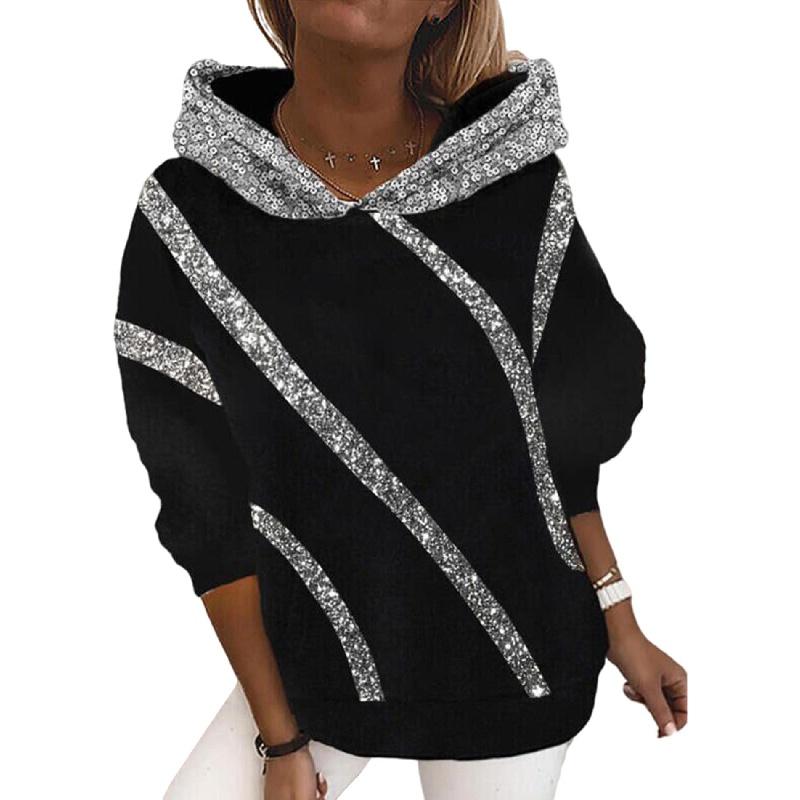 Women s Shiny Sequin Hooded Sweatshirt Long Sleeve Casual Bling Sparkly Striped Color Block Pullover XXXL сірий колір
Women s Shiny Sequin Hooded Sweatshirt Long Sleeve Casual Bling Sparkly Striped Color Block Pullover XXXL сірий колір