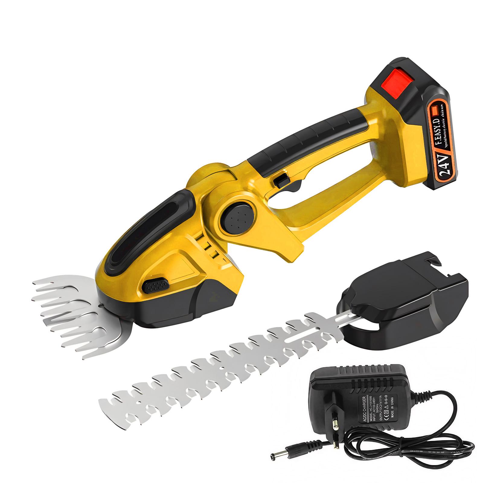 Ручной триммер для травы 24 В 2-в-1 - Вилка США, Аккумуляторная газонокосилка и кусторез для садовых кустарников
Ручной триммер для травы 24 В 2-в-1 - Вилка США, Аккумуляторная газонокосилка и кусторез для садовых кустарников