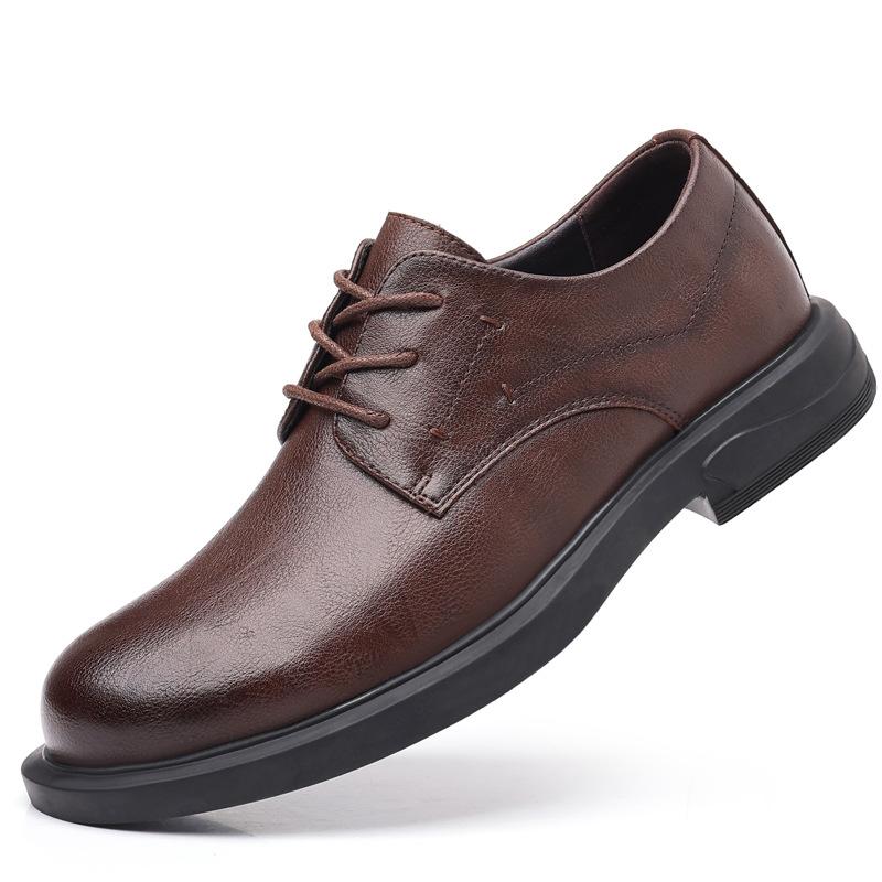 Leather shoes men s business dress high-end leather casual black British solid color men s height-increasing wedding shoes 44 коричневий
Leather shoes men s business dress high-end leather casual black British solid color men s height-increasing wedding shoes 44 коричневий