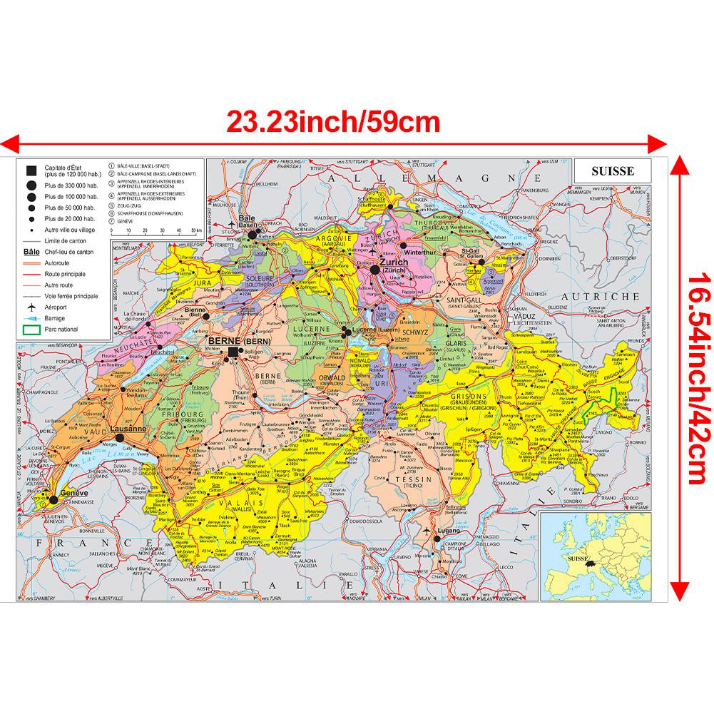 Французская карта-Административная карта Швейцарии,Настенный декор,Подарок,Инструмент для путешествий/образования,для гостиной, ванной комнаты, домашнего офиса 59*42cm
Французская карта-Административная карта Швейцарии,Настенный декор,Подарок,Инструмент для путешествий/образования,для гостиной, ванной комнаты, домашнего офиса 59*42cm